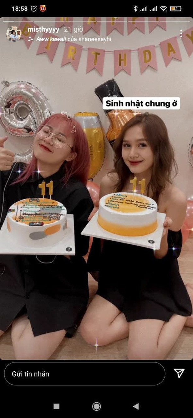 Dù sinh nhật đã trôi qua vài ngày nhưng Xoài Non cũng đã được hội anh chị em thân thiết tổ chức một buổi sinh nhật đầy đáng nhớ ở tuổi 19 cùng đàn chị MisThy. Bởi 2 cô nàng xinh đẹp có ngày sinh chỉ cách nhau 1 tuần.