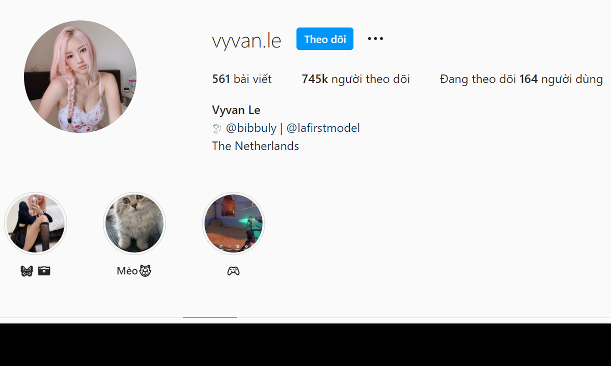 Đến nay, nữ streamer đang sở hữu gần 750.000 người theo dõi trên Instagram.