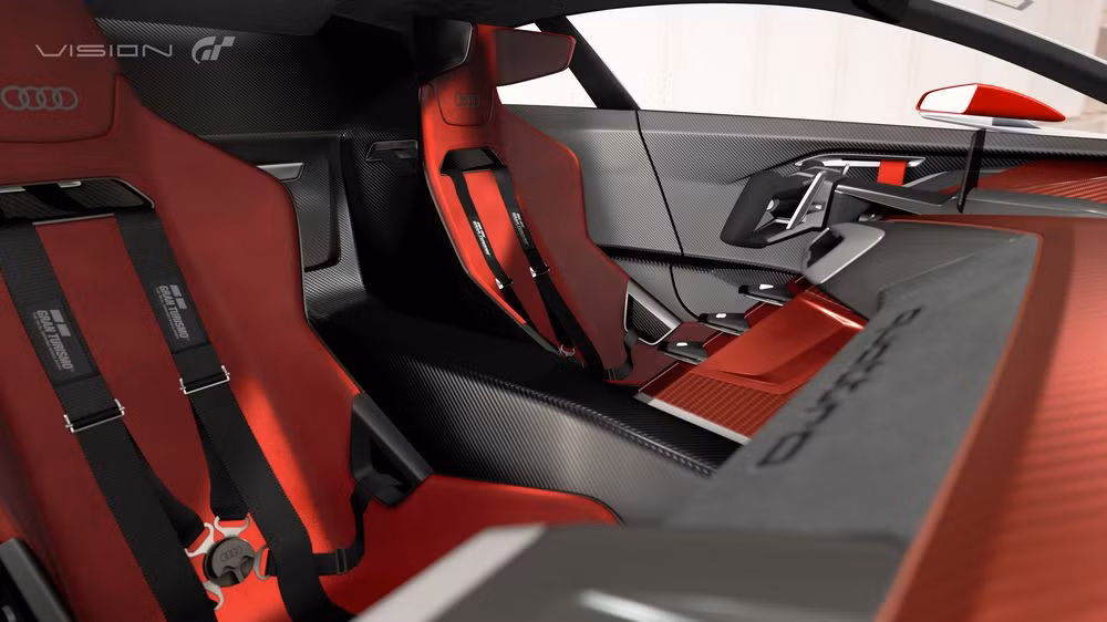 E-tron Vision Gran Turismo nặng khoảng 1.360 kg, kết hợp với sức mạnh động cơ trên giúp mẫu xe có khả năng tăng tốc 0-100 km/h chỉ trong vòng 2,6 giây.