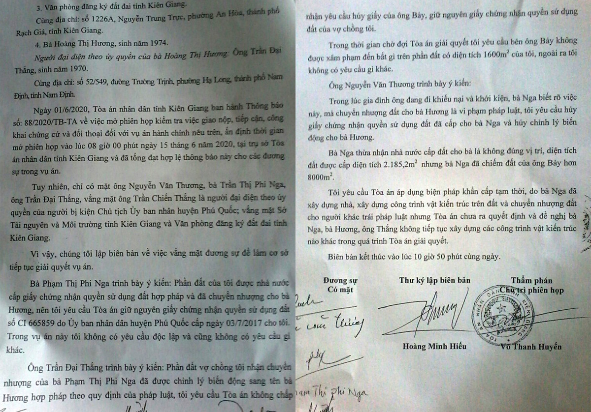 Nội dung biên bản hòa giải ngày 15/6.