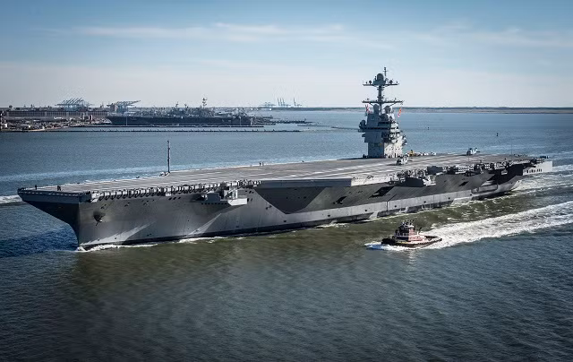 Quá trình chạy thử nghiệm lần này của chiếc USS Gerald R. Ford dự kiến sẽ kéo dài trong khoảng một vài ngày, các kỹ sư của Northrop Grumman và Hải quân Mỹ sẽ cùng giám sát và theo dõi quá trình chạy thử. Lần chạy thử lần này chiếc tàu sân bay USS Gerald R. Ford không mang theo các máy bay phản lực. Nguồn ảnh: Navyrecon.