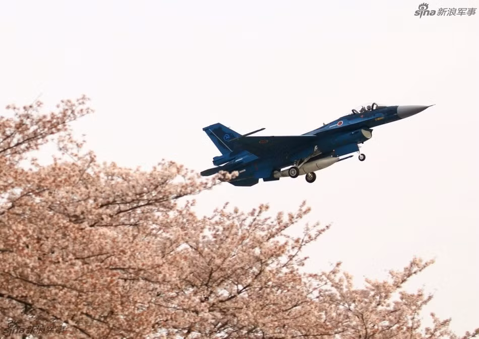 Các chiến đấu cơ F-2 của Nhật Bản được nước này thiết kế và tự sản xuất dựa trên nguyên mẫu F-16 của Mỹ. Tiêm kích F-2 được san xuất bởi tập đoàn Mitsubishi dưới sự hỗ trợ kỹ thuật của hãng Lockheed Martin. Hiện tại đang có khoảng 98 chiếc tiêm kích F-2 đang phục vụ trong biên chế lực lượng Phòng vệ Nhật Bản. Nguồn ảnh: Sina.