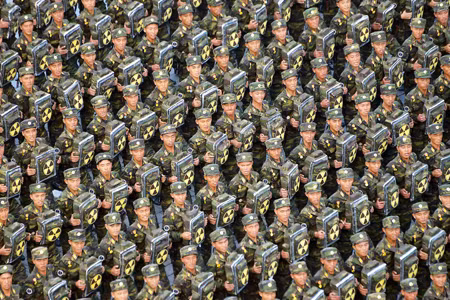 Những hình ảnh về lực lượng bom nguyên tử này lần đầu tiên được Triều Tiên đưa ra công chúng vào khoảng năm 2014 trong một cuộc duyệt binh của quân đội nước này. Nguồn ảnh: Koreatimes.