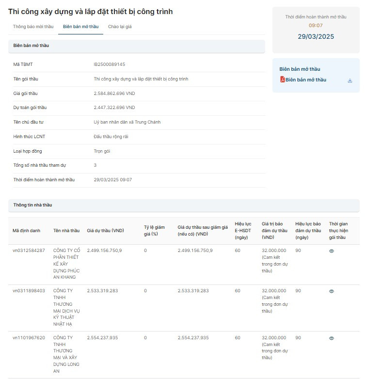 TP HCM: Gói thầu nâng cấp đài truyền thanh xã Trung Chánh về tay Phúc An Khang? TP HCM: Goi thau nang cap dai truyen thanh xa Trung Chanh ve tay Phuc An Khang?
