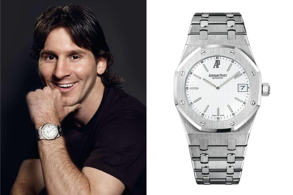 Messi từng được phát hiện đeo một chiếc Rolex Submariner Ref bằng vàng trắng giá 92.000 USD. Ảnh: Wristenthusiast