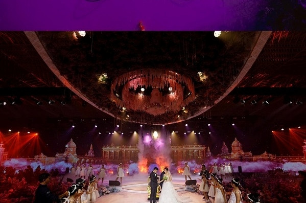 Một trong những đám cưới xa hoa nổi bật nhất năm 2022 là siêu đám cưới của ái nữ một doanh nhân ở Rạch Giá, Kiên Giang. Ảnh: FB Hoang Cong Cuong