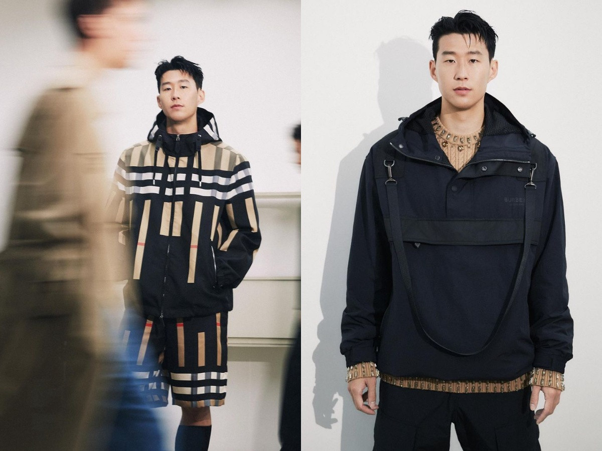 Ngoài tiền từ bóng đá, Son Heung Min còn kiếm bộn tiền từ việc quảng cáo cho các nhãn hàng thời trang nổi tiếng như Burberry, TUMI và Calvin Klein. Ảnh: AP