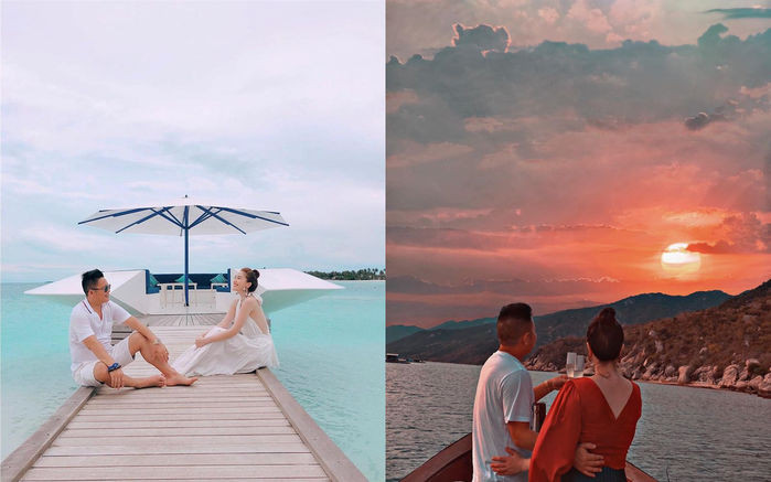 Bảo Thy còn liên tục có những chuyến du lịch sang chảnh cùng ông xã. Ảnh: FBNV