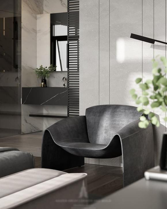 Không gian sinh hoạt, bếp ăn, khu sân vườn và hồ nước được thiết kế bao quanh căn biệt thự. Ảnh: Kaizen