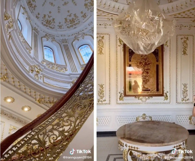 Nội thất của căn biệt thự khiến nhiều người choáng ngợp bởi kiến trúc cổ điển, góc nào cũng hoành tráng.