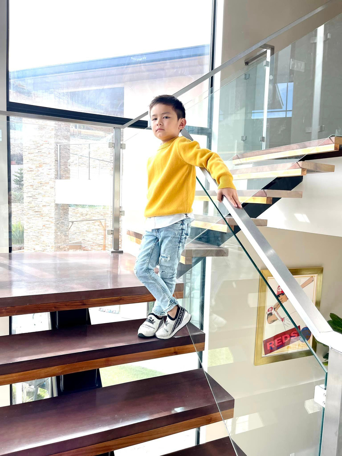 Căn biệt thự của vợ cũ Đan Trường rộng tới 4.000m2, sử dụng nhều cửa kính lấy ánh sáng. Ảnh: FBNV