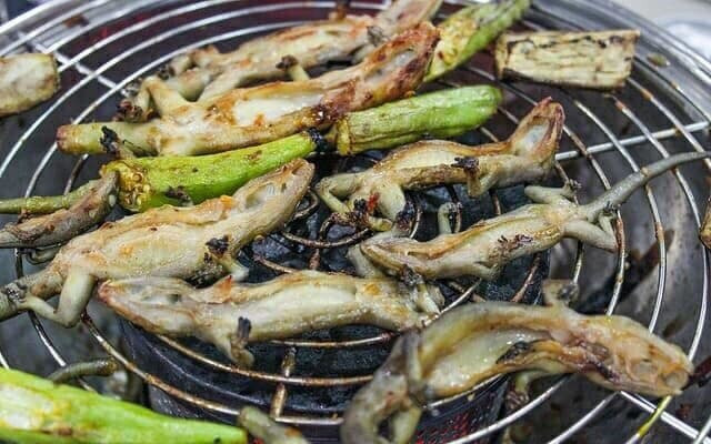 Những con thạch sùng tươi sau khi làm sạch được sấy khô bằng lửa. Ảnh: Dân Việt