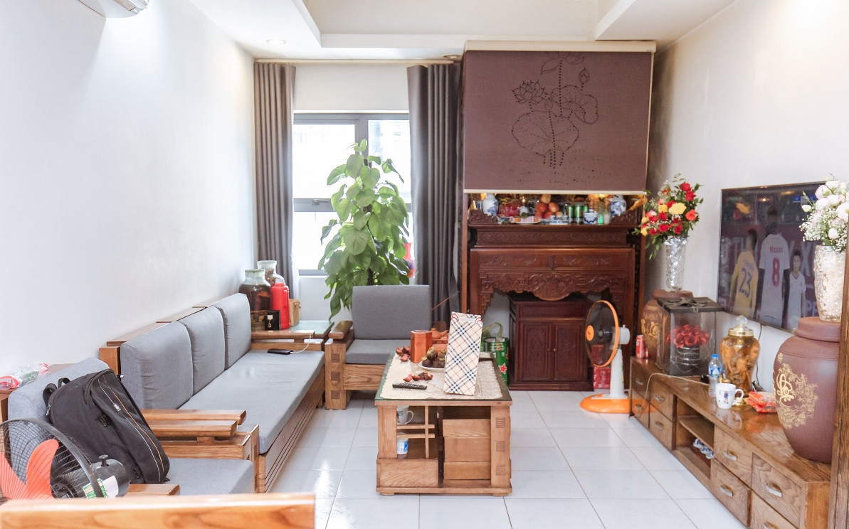 Căn hộ của Bùi Hoàng Việt Anh có diện tích 83 m2 gồm 3 phòng ngủ, hai nhà vệ sinh. Ảnh: Ngoisao