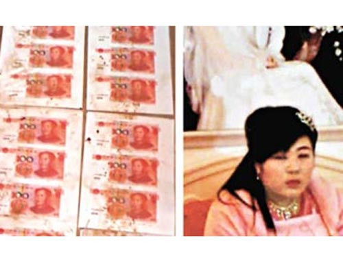 Cách đây nhiều năm, đám cưới con tri của một chủ tịch xã ở Trung Quốc gây choáng vì dùng triệu nhân dân tệ (tương đương 230.000 USD) để làm thảm lót chân cho cô dâu và chú rể bước lên lễ đài. Ảnh: WANT CHINA TIMES