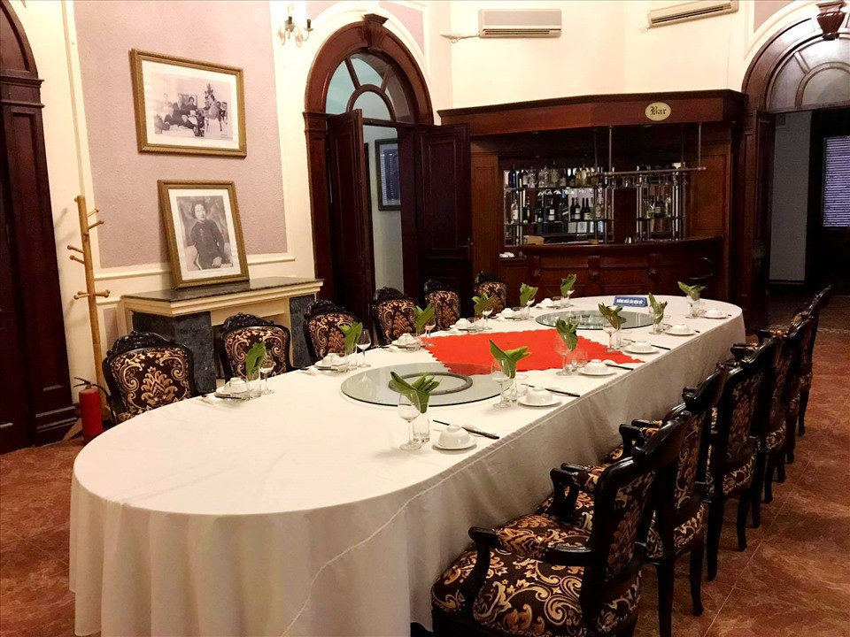 Phòng ăn lớn là nơi Toàn quyền Đông Dương thường dùng để tiếp đãi khách. Ảnh: Lao động