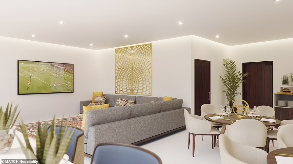 Thứ nhì là hạng Private Suite, được phục vụ bởi các nữ tiếp viên, cũng có lối đi nội bộ xuống chỗ ngồi đẹp nhất sân vận động. Ảnh: DM