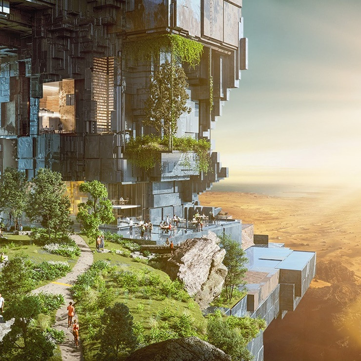 Đó là hai tòa nhà chọc trời song song trải dài 120 km, cắt ngang bờ biển, núi và sa mạc với chi phí lên tới 1.000 tỷ USD. Ảnh: Getty