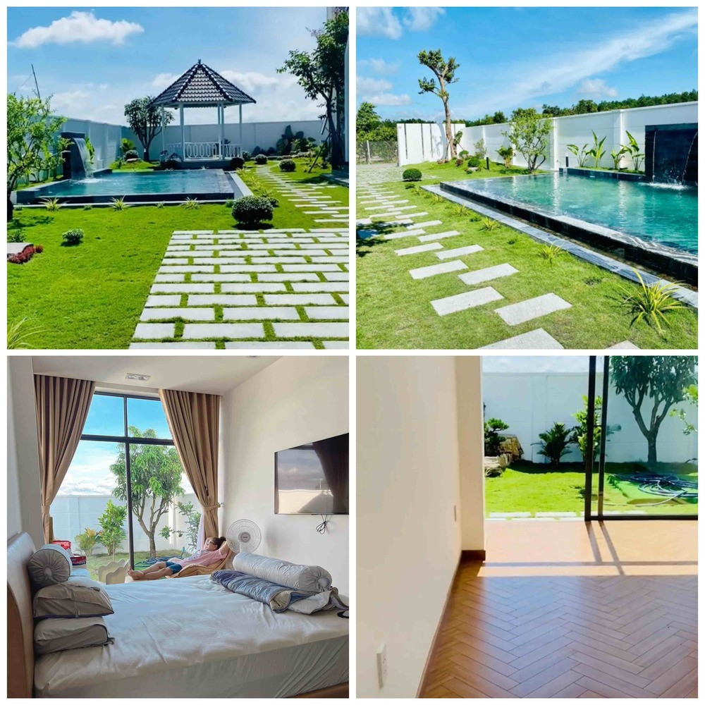 Không gian biệt thự của Lê Giang khiến nhiều người bất ngờ vì chẳng khác nào khu nghỉ dưỡng. Ảnh: TikTok tuanngoc26