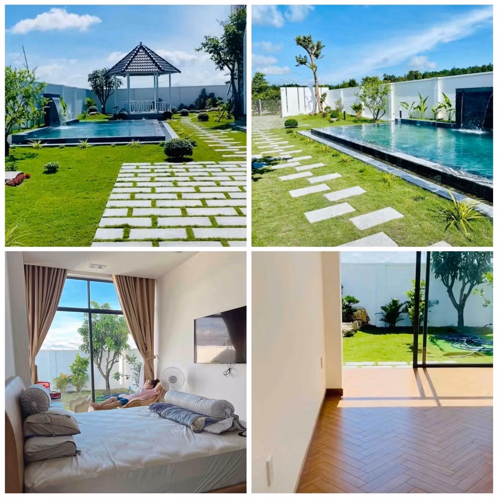 Không gian biệt thự của Lê Giang khiến nhiều người bất ngờ vì chẳng khác nào khu nghỉ dưỡng. Ảnh: TikTok tuanngoc26