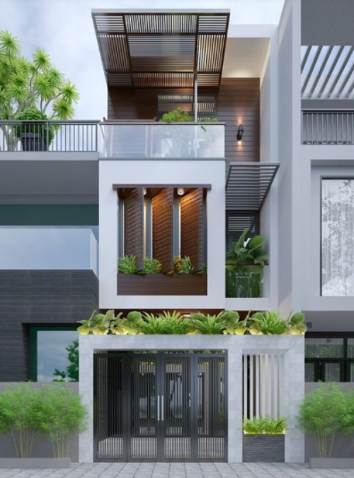 Nhà phố 3 tầng thiết kế tối giản nhưng vẫn đảm bảo được sự sang trọng, độc đáo và hiện đại. Ảnh: Chungcuhanoivip