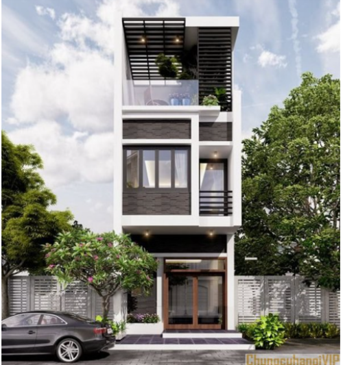 Nhà phố mái bằng được đông đảo khách hàng ưa chuộng bởi phong cách hiện đại, đơn giản. Ảnh: Chungcuhanoivip.