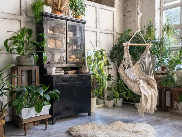 Đưa thiên nhiên vào trong nhà là xu hướng nội thất hiện đại nhưng quá nhiều cây xanh trong nhà tạo cảm giác như rừng rậm.