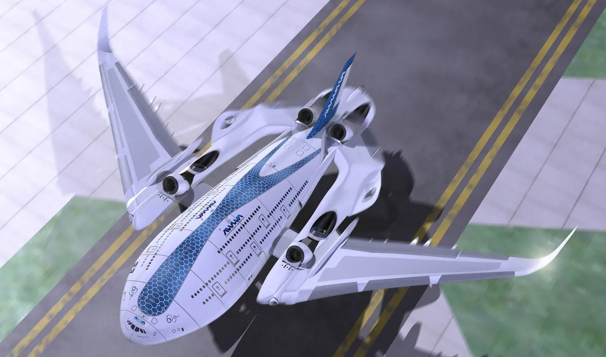 Phần cánh máy bay thiết kế dài hơn so với loại cánh thường dùng ngày nay.