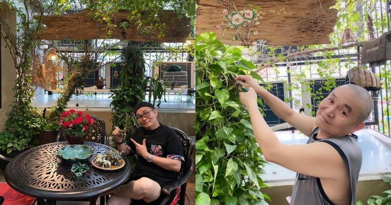 Nghệ sĩ Xuân Hinh đặt một bộ bàn ghế tại đây, vừa thưởng trà và vừa thư giãn sau những ngày làm việc mệt nhọc. Nguồn ảnh: FBNV