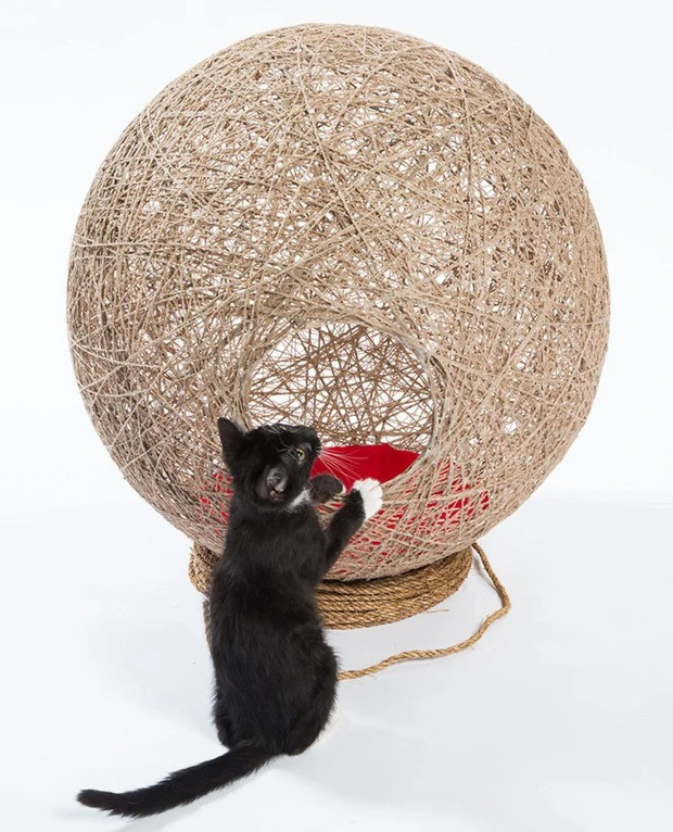 Sự sáng tạo của ngôi nhà đã vượt qua những giới hạn khi nó giống như một quả cầu khổng lồ làm bằng các sợi dây bện chắc chắn lồng vào nhau.