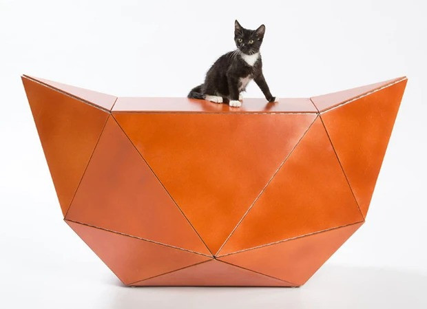 Ngôi nhà dành cho mèo giống như mảnh giấy gấp Origami.