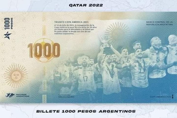 Lãnh đạo Ngân hàng Trung ương Argentina tin rằng sự xuất hiện của Messi có thể giúp đồng peso mới tăng thêm giá trị, nhất là ở khía cạnh sưu tầm. Ảnh: Boss Hunting