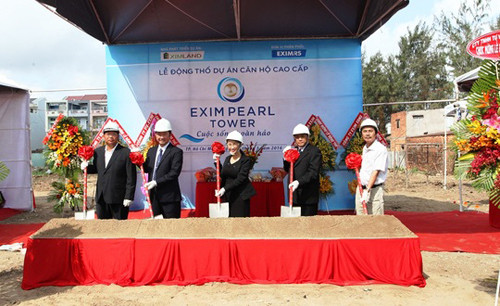 Lễ động thổ dự án căn hộ cao cấp Exim Pearl Tower hồi tháng 3/2016.