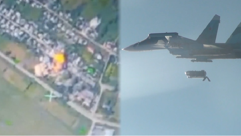 Tuy nhiên, Vitaly Sarantsev, đại diện cụm “Kharkov” của Quân đội Ukraine phủ nhận điều này. Ông cho rằng đó không phải là quả bom nặng 9 tấn mà là quả bom tuyên truyền FAB-1500 do Quân đội Nga chế tạo đặc biệt. Quân đội Nga cố gắng dùng hiệu ứng thị giác từ vụ nổ để răn đe Quân đội Ukraine. Ảnh: TASS.