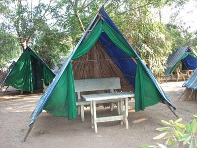 Nhiều quán cà phê võng nơi đây còn kết hợp thêm vài cái chòi dành làm “bãi đáp”. Ảnh: Báo Bình Thuận.