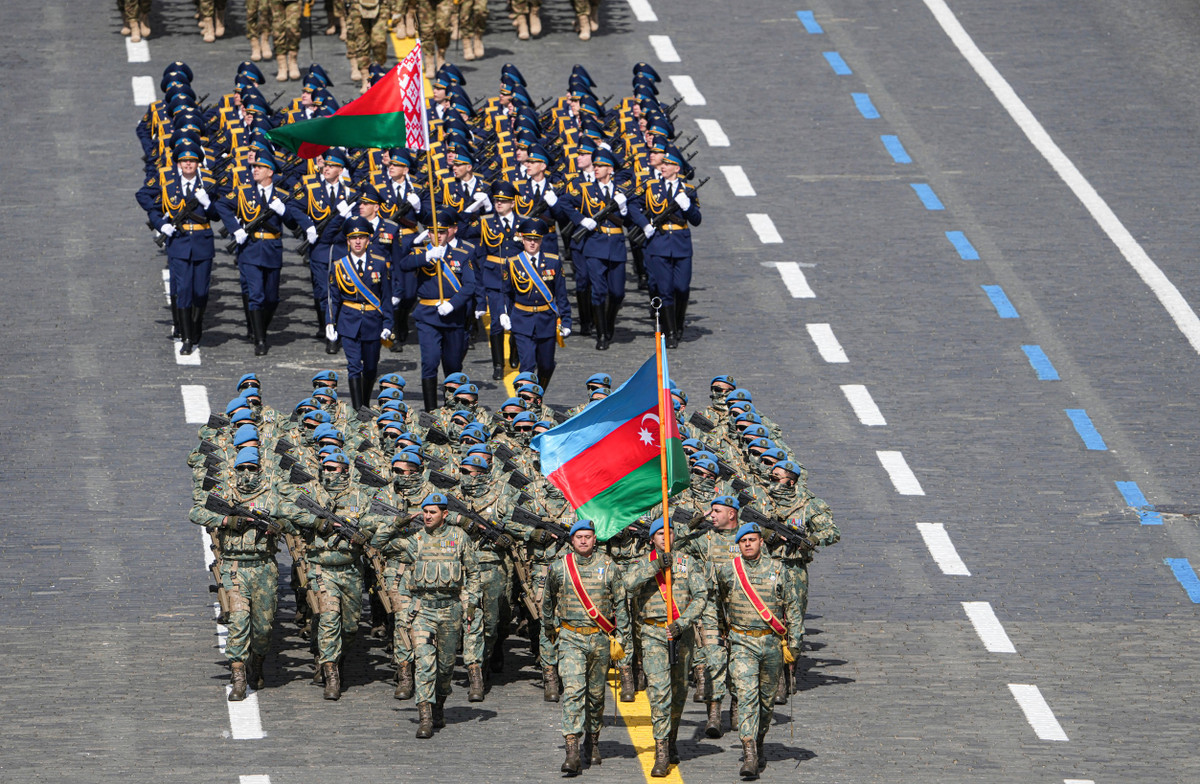 Khối Quân đội Azerbaijan và Quân đội Belarus. Ảnh: RIA Novosti.