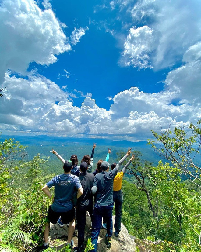 Đến Vườn quốc gia Bidoup - Núi Bà, du khách có thể tham gia tuyến du lịch sinh thái Bidoup. Đỉnh Bidoup thuộc xã Đạ Chais, huyện Lạc Dương, tỉnh Lâm Đồng, là ngọn núi cao nhất ở cao nguyên Lâm Viên. Nhiều bạn trẻ thích khám phá, chinh phục Bidoup trong mùa khô, mùa đẹp nhất năm. Ảnh: Ngakuu.