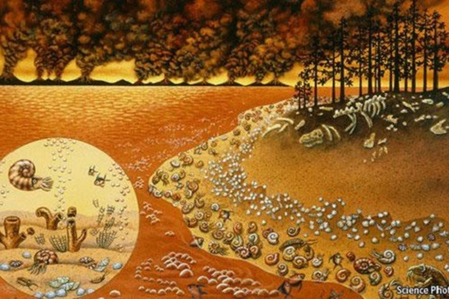 Theo kết quả nghiên cứu của các chuyên gia tại Trung tâm nghiên cứu đại dương Helmholtz, Đức, một thảm kịch toàn cầu gần như hủy diệt toàn bộ sự sống trên Trái đất. Thảm họa này diễn ra cách đây 252 triệu năm (tức giai đoạn Kỷ Permi-Trias).