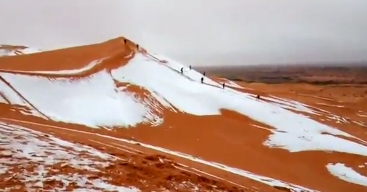 Đến năm 2017, một lần nữa tuyết rơi ở Ain Sefra khiến mọi người vừa bất ngờ vừa thích thú.