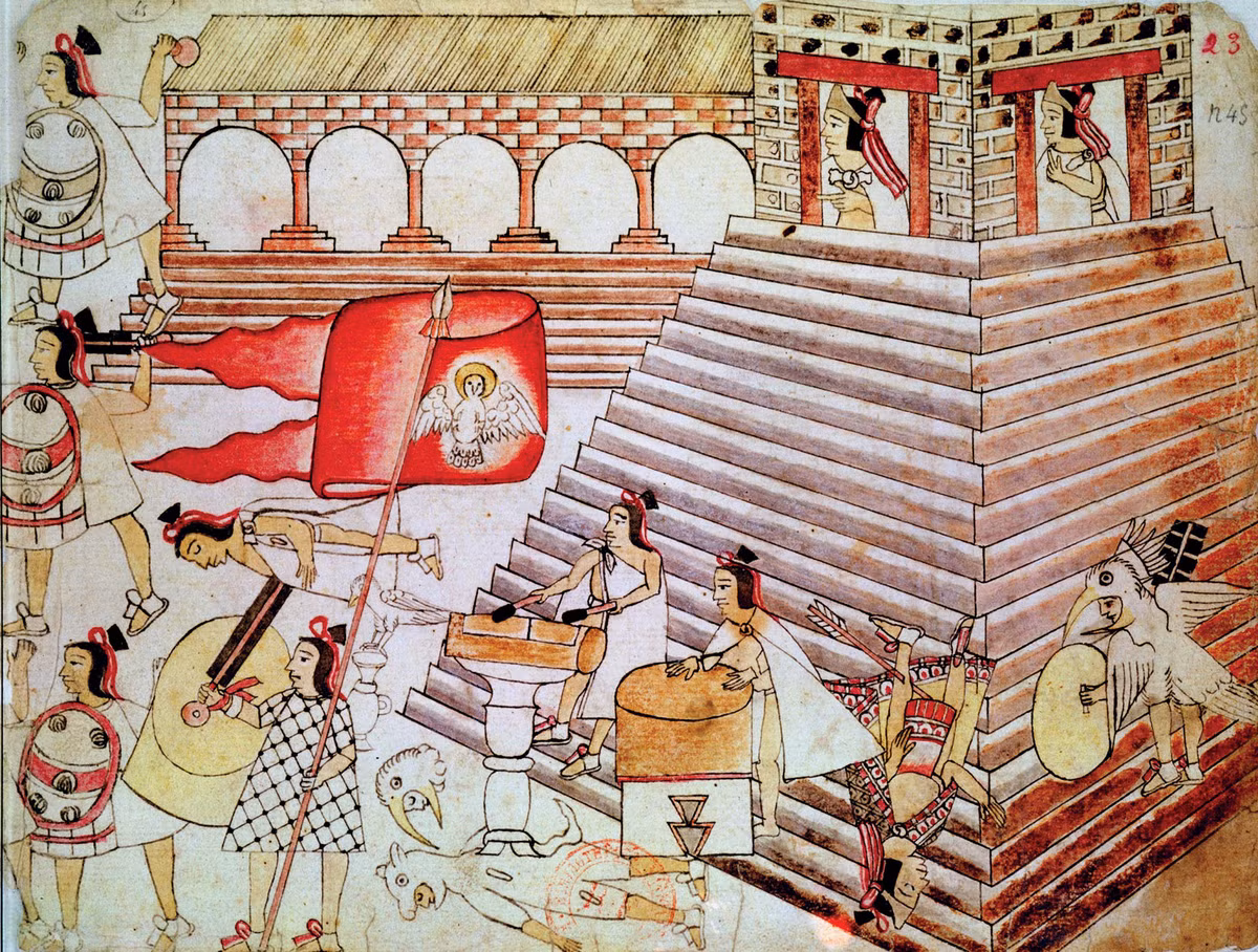 Sau nhiều năm, người Aztec xây dựng được các cung điện, nhà cửa, đền thờ, đường xá... ở kinh đô Tenochtitlan. Kể từ đó, nơi đây trở thành trung tâm chính trị, kinh tế, văn hóa của một đế chế lớn mạnh.