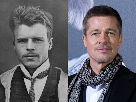 Nam tài tử Brad Pitt được cho là "bản sao" hoàn hảo của nhà phân tâm học Hermann Rorschach.