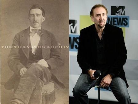 Trong số nhân vật nổi tiếng lịch sử có bản sao khiến công chúng vô cùng bất ngờ là nam diễn viên nổi tiếng Nicolas Cage trông giống hệt một người đàn ông mang tên Robert M. Smith sống trong thời kỳ Nội chiến Mỹ.