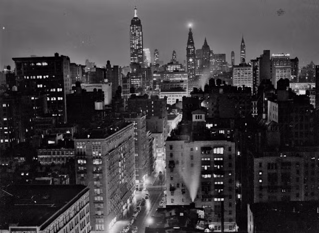 Nhịp sống bình yên của người dân New York, Mỹ hồi tháng 9/1939.