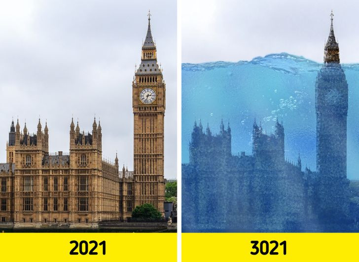 Trong khoảng thời gian con người "ngủ đông", biến đổi khí hậu tiếp tục diễn ra có nguy cơ khiến một số thành phố bị nhấn chìm xuống dưới nước.