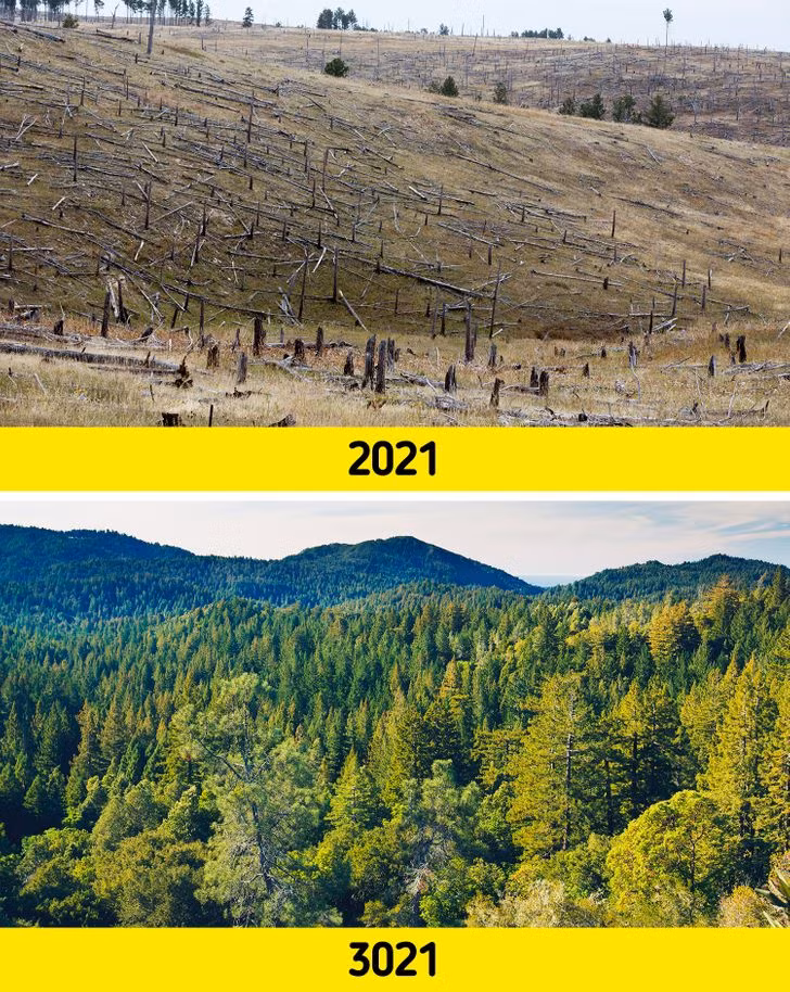 Kết quả là trên Trái đất sẽ có diện tích rừng lớn chưa từng thấy. Một số loài thực vật có nguy cơ tuyệt chủng thoát khỏi tình huống nguy hiểm. Những loài thực vật này sẽ phát triển nhanh về số lượng.