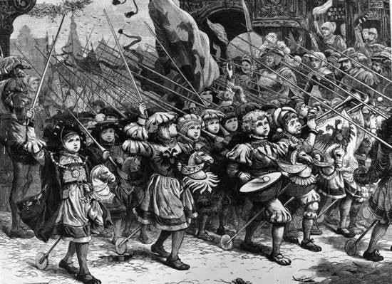 Các cuộc thập tự chinh diễn ra vào thời Trung cổ là sự kiện liên quan đến tôn giáo. Những người theo đạo Thiên chúa ở châu Âu cố gắng giành lại quyền kiểm soát vùng đất thánh Jerusalem.