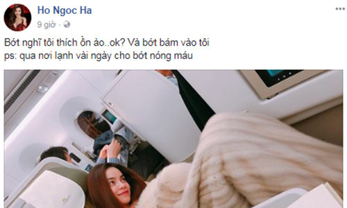 Chia sẻ của Hà Hồ.