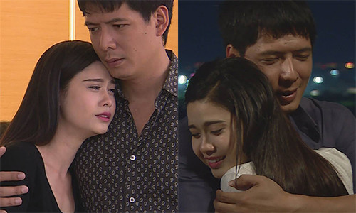 Một số phân cảnh tình tứ giữa Bình Minh và Trương Quỳnh Anh. Ảnh: Fanpage phim