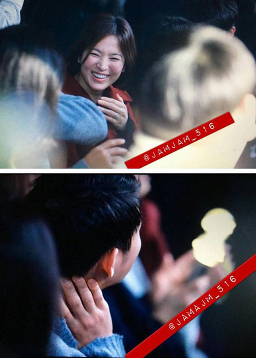 Hình ảnh Song Hye Kyo - Song Joong Ki tại đêm nhạc của ca sĩ IU vừa được fans ghi lại.