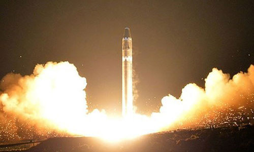 Một vụ phóng tên lửa của Triều Tiên. Ảnh: Reuters.