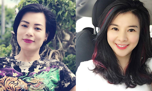 Vợ Xuân Bắc và Kim Oanh (phải). Ảnh: FBNV